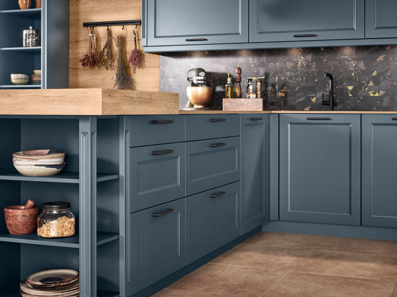 cascada dark blue kitchen