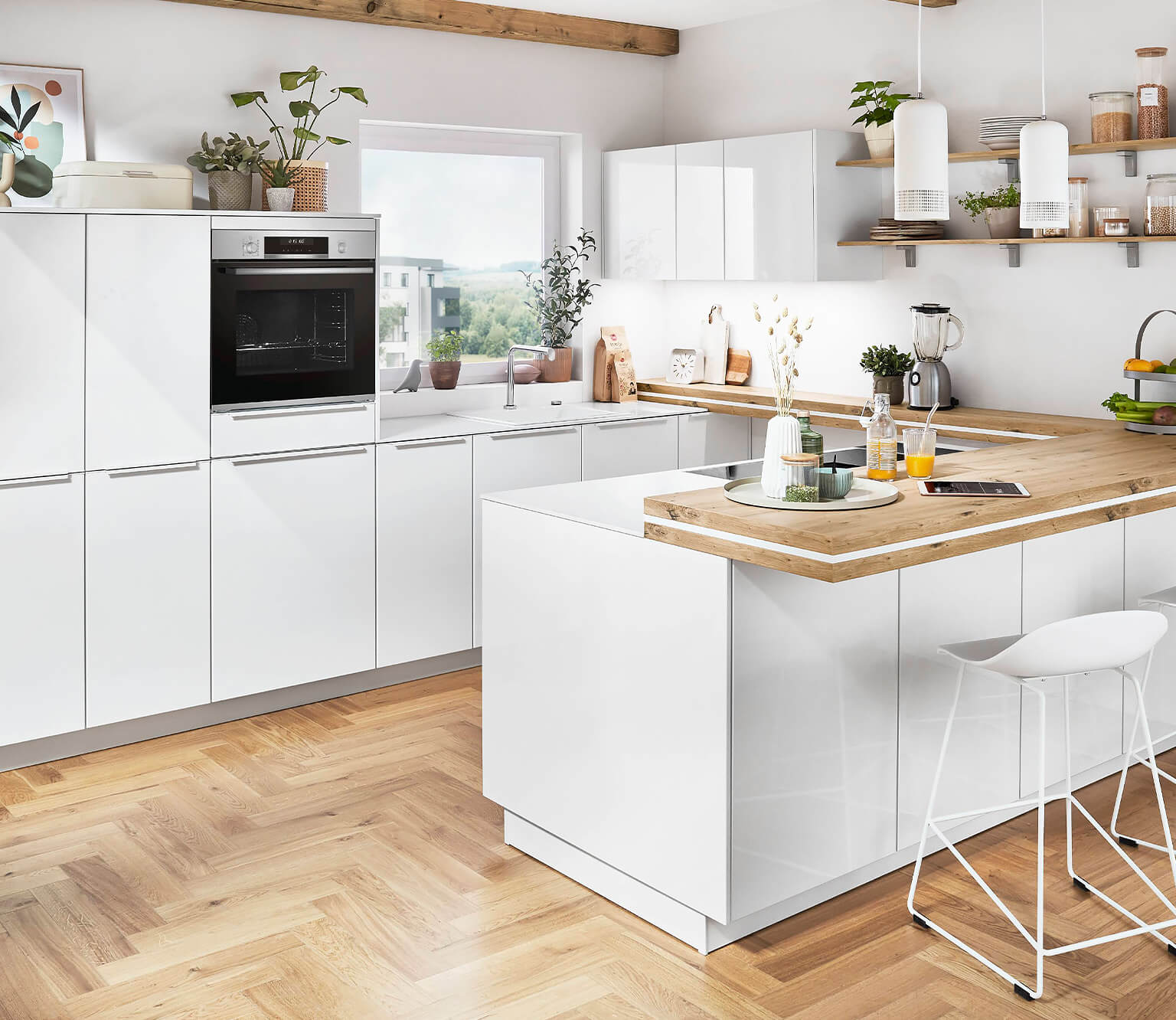 white nobilia kitchen lux